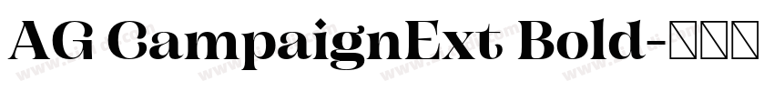AG CampaignExt Bold字体转换